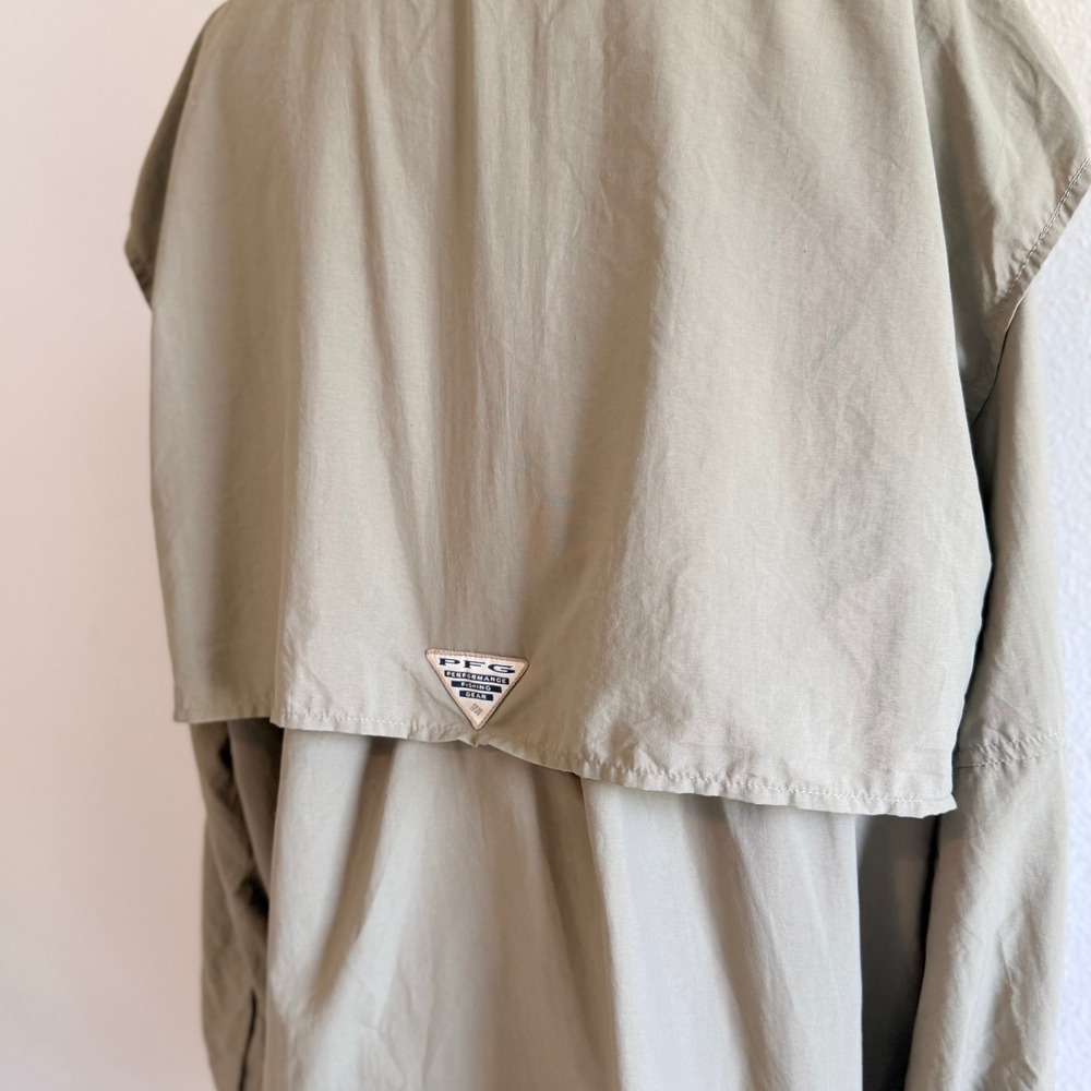 Columbia PFG Bahama II Long Sleeve Fishing Shirt Sage Green Omni-Shade Mens M - Picture 5 of 8